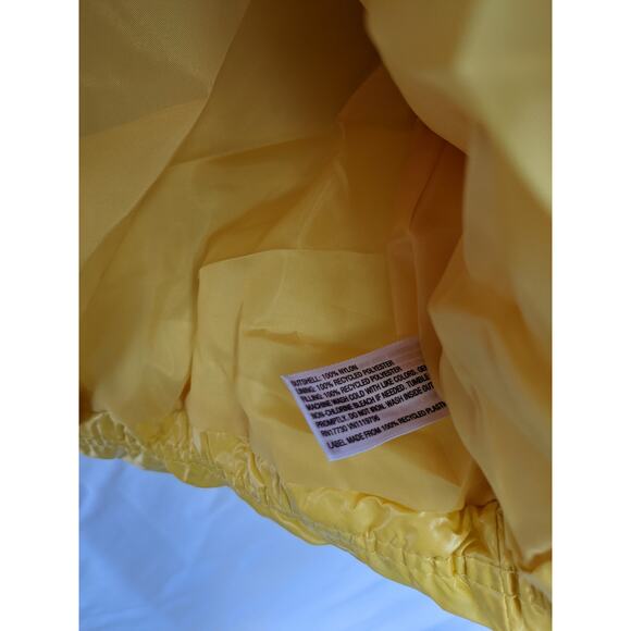 Puffer Jacket Wet Look A New Day Winter Coat Zip Up‎ Puffy Cinch S Yellow Short - Picture 6 of 8